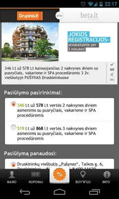 Grupinis.lt android App screenshot 2